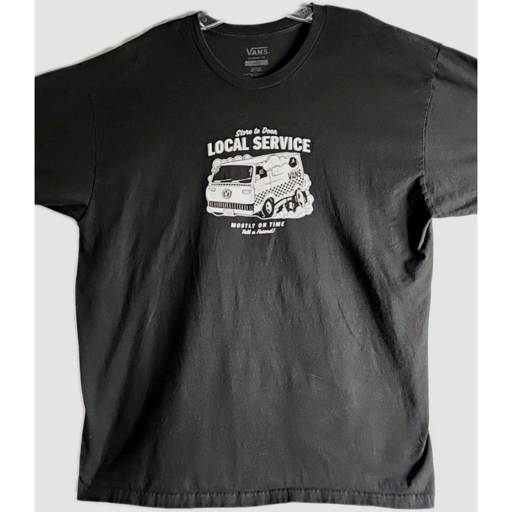 Vans Hi Road RV T-Shirt Size Large STORE TO DOOR LOCAL SERVICE Black Classic Fit